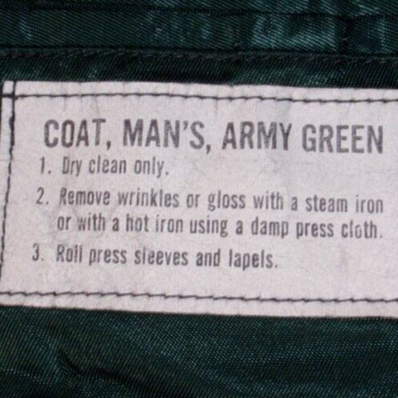 DLA U.S. ARMY DRESS GREEN CLASS A JACKET UNIFORM TROPICAL AG-344 35R EC 1156 - Picture 2 of 12